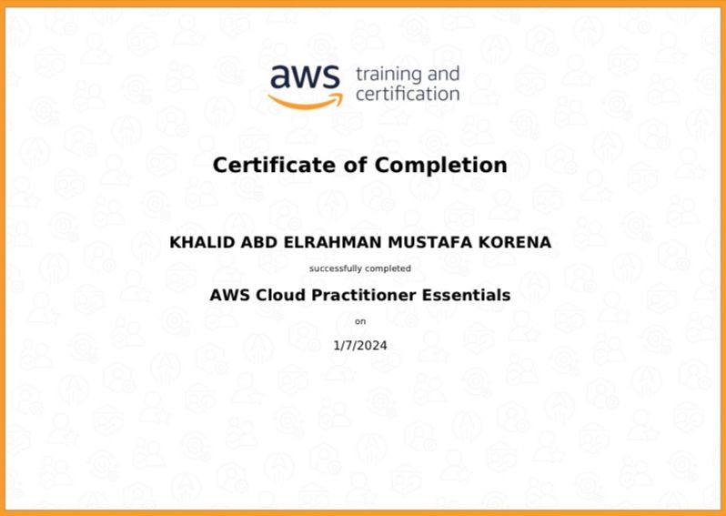 AWS Cloud Practitioner Essentials certificate