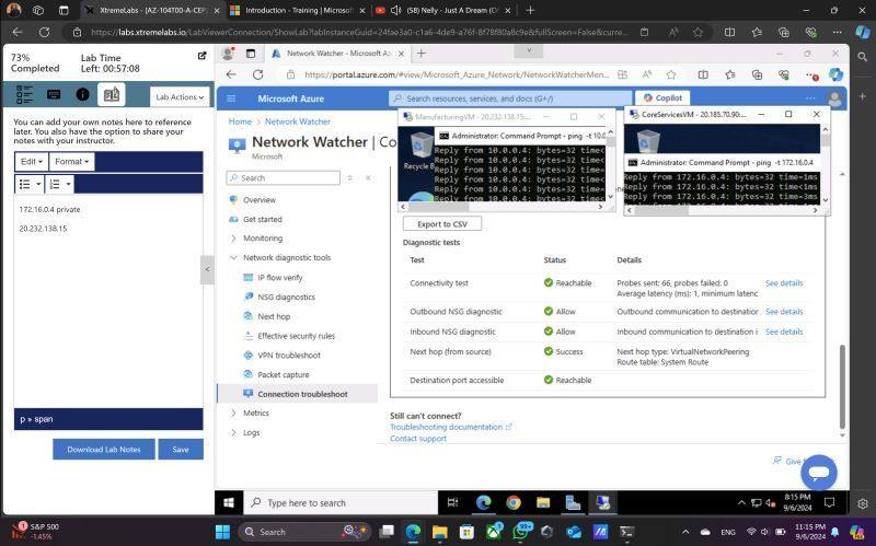 Network Watcher connection troubleshoot
